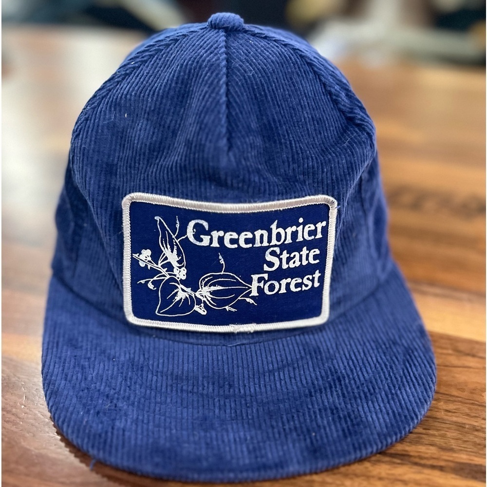 Greenbrier State Forest corduroy ball cap in EUC